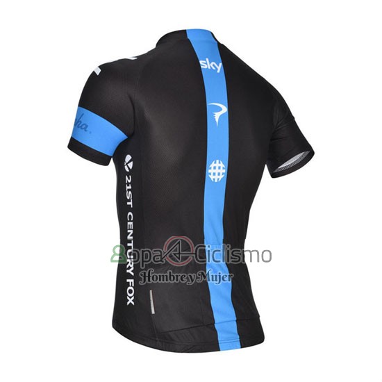 Sky Ropa Ciclismo Culotte Corto 2014 Mangas Cortas Negro y Blanco
